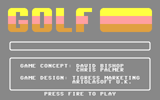 Golf Construction Set Title Screen